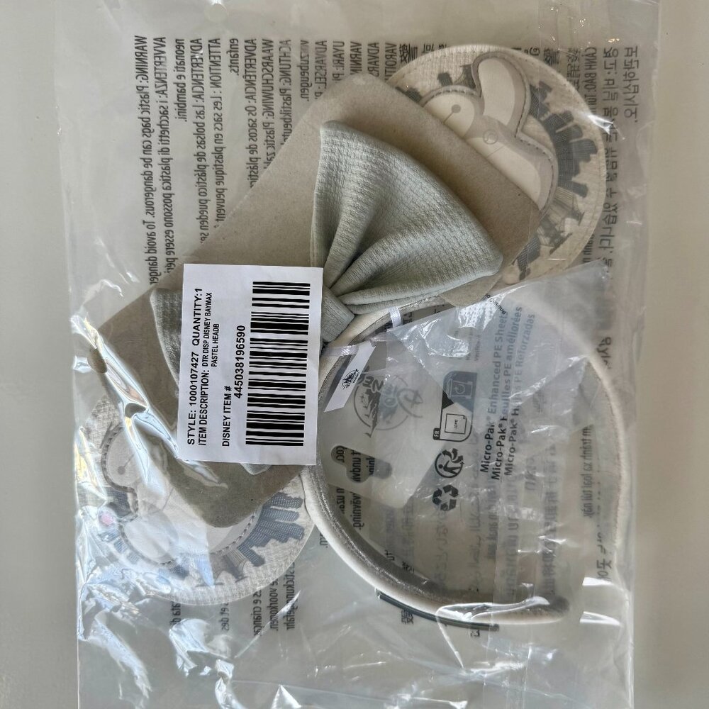 Disney x Loungefly Baymax Ears Headband For Adults, Big Hero 6 NWT